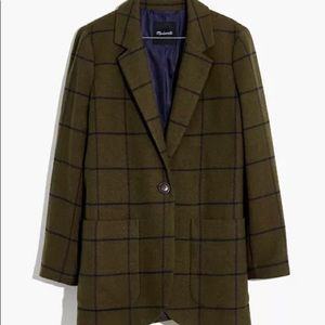 Madewell Larsen Blazer Green Windowpane